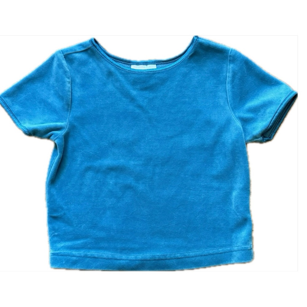 Hanna Andersson Blue Velvet Short Sleeve Top